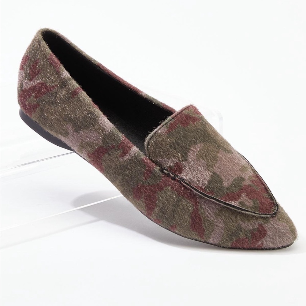 Camo Faux Fur Loafers